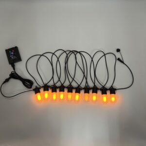 solar flame outdoor camping light string waterproof holiday decoration courtyard light string