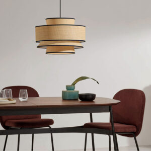 layered shape fabric pendant lights