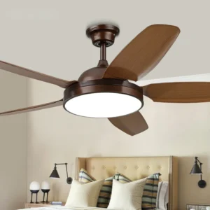 52" 5 blade led ceiling fan with light kit and remote control