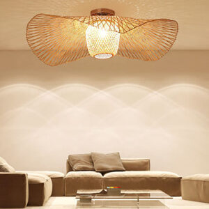 high quality wicker pendant lamp bamboo lampshade