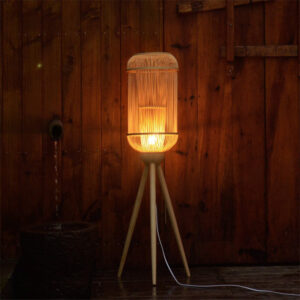 handmade bamboo floor lamp