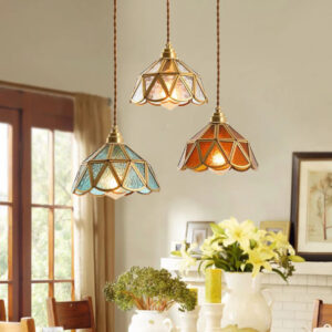 clear glass shade hanging lamp modern style