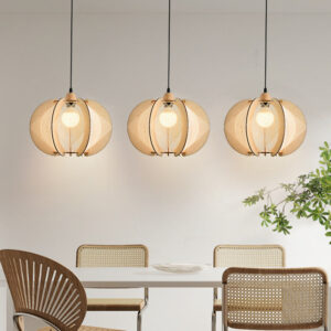 industrial vintage 6 lights island pendant light with rope