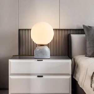 contemporary marble base table lamp for bedroom