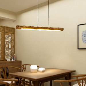 wooden linear chandelier modern pendant lights