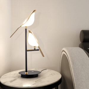 electroplating golden bird table lamp