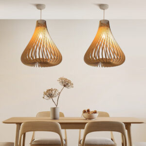 nordic mid century modern wooden pendant light