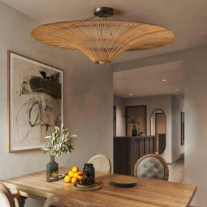 large modern rattan pendant light ceiling lampshade 60cm