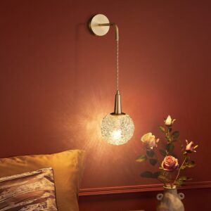 creative glass wall light sconce long arm