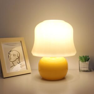 bell shape glass table lamp modern style