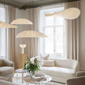 modern design silk pendant light for living room