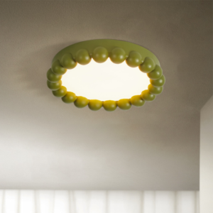 minimalist resin beads shape flush mount ceiling light