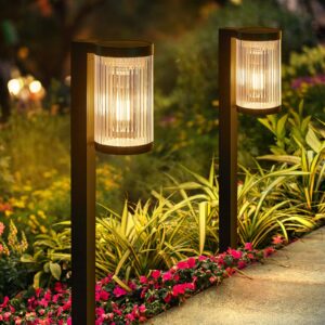 solar pathway lights outdoor waterproof solar garden lights outdoor solar lights for outside yard landscape path walkway