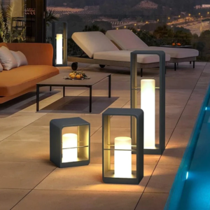 solar integrated led outdoor table lamp