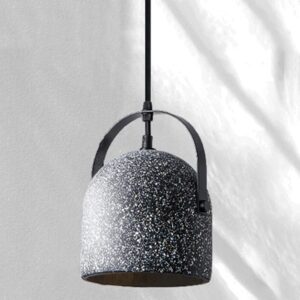 concrete pendant light in gray finish