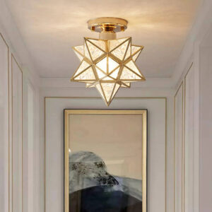 creative metal star ceiling light