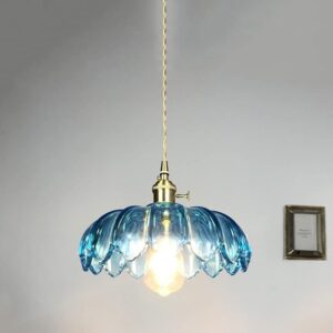 modern glass chandelier e27 1 light metal pendant light