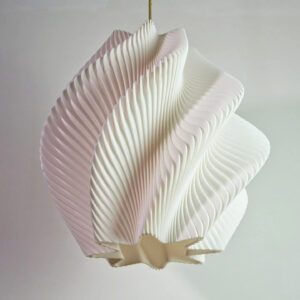 white wave lampshade modern light