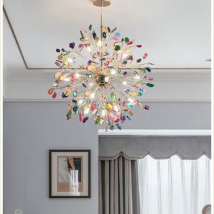 modern firefly agate chandelier adjustable g4 led ceiling lights