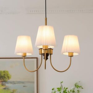 modern chandelier pleated fabric gold semi flush mount chandelier